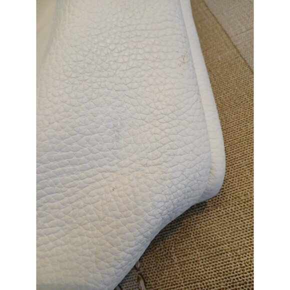 Dooney & Bourke White Pebble Grain Leather Hobo Shoulder Bag Logo Lock - Picture 10 of 16